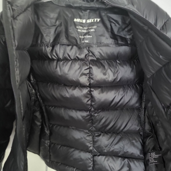 Miss Sixty Light Puffer Black Jacket - Picture 6 of 9